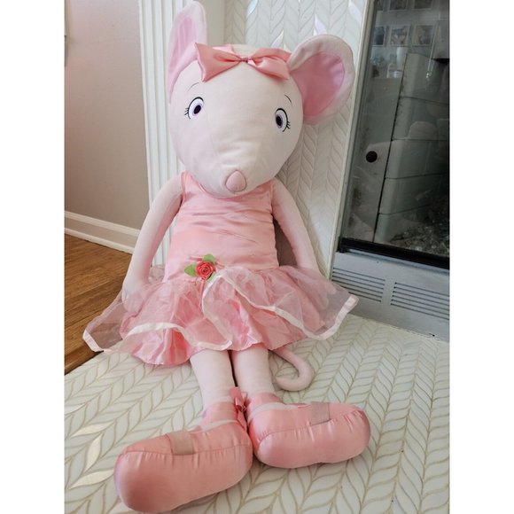 Jumbo Original Madame Alexander Angelina Ballerina Pink Plush Mouse Doll 36" HTF